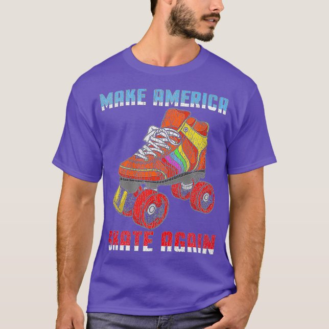80s Rollerskates T Shirt Vintage Roller Skating (Front)