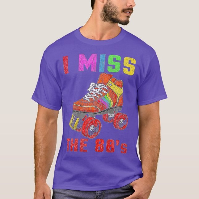 80s Rollerskates T Shirt Vintage Roller Skating (Front)