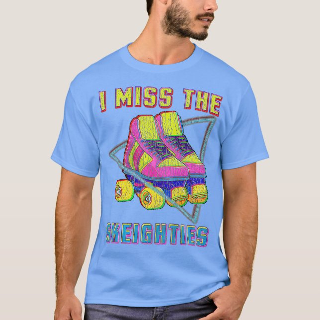 80s Rollerskates T Shirt Vintage Roller Skating (Front)