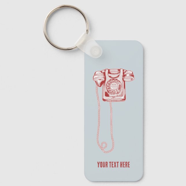80s rotary dial telephone key ring (Front)