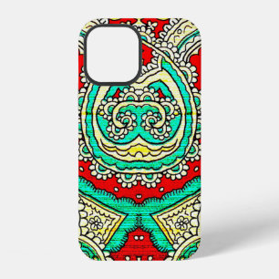 80s style, bright, neon, beautiful, psychedelic ar iPhone 12 case