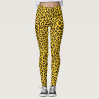 80s Style Neon Yellow Leopard Print
