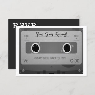 80s Style Retro Music Tape RSVP Invitation