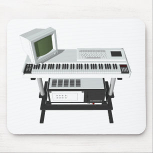 80's Style Sampler Keyboard: 3D Model: Mouse Mat