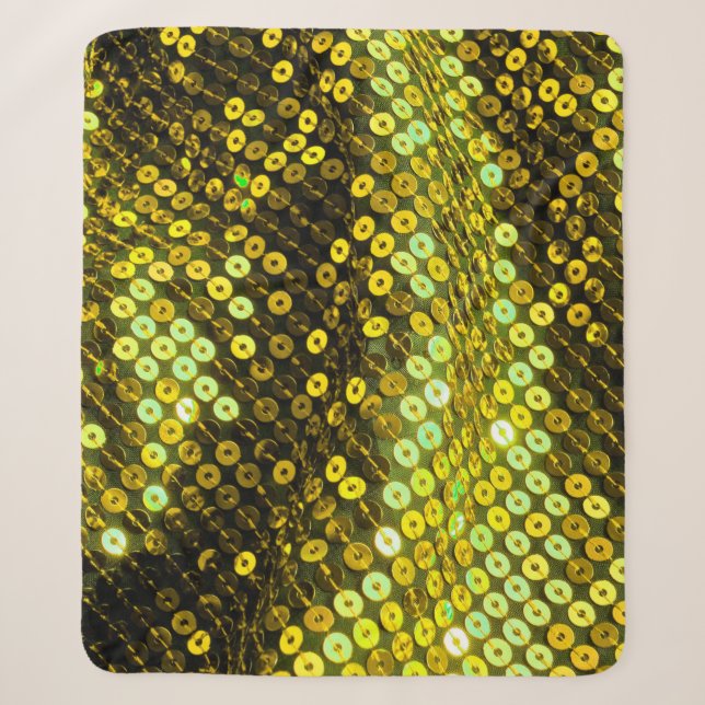 80s style sequined textile closeup. sherpa blanket (Front)