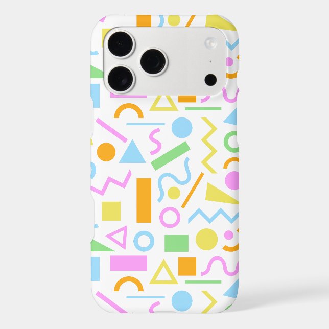 80s Style Shape Pattern Color on White (Back)
