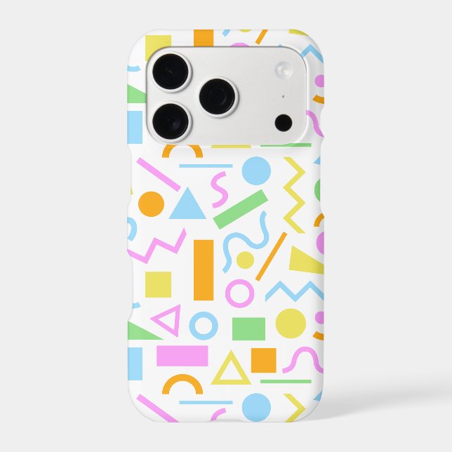 80s Style Shape Pattern Colour on White (Back)