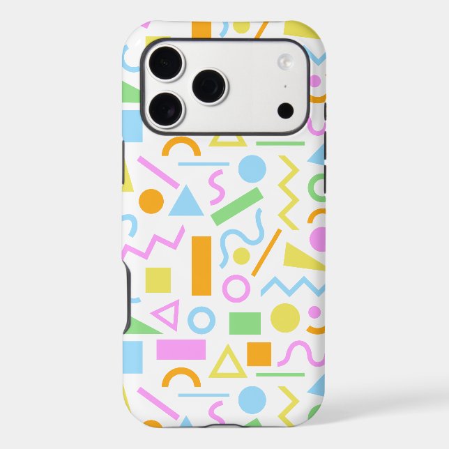 80s Style Shape Pattern Colour on White (Back)