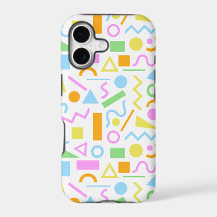 80s Style Shape Pattern Colour on White