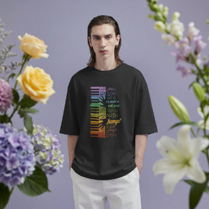 80s Synth Jump – Colourful Keyboard Music T-Shirt