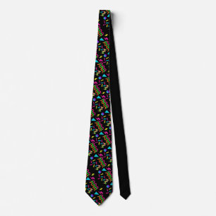 80's theme pattern retro  tie