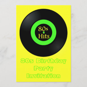 80s themed party invitation 80s retro vinyl album