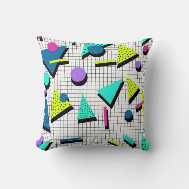 80's Throw Pillow Retro Theme (Front)