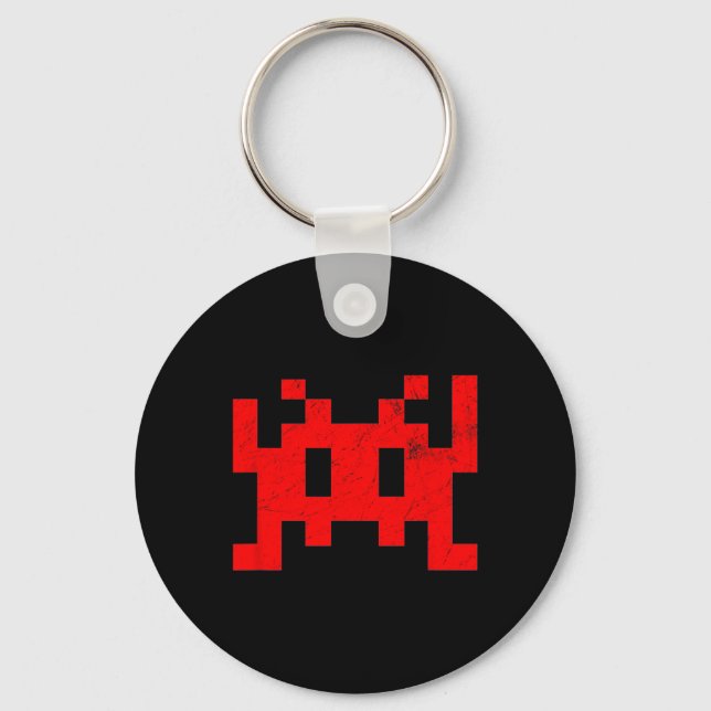 80s Video Game Vintage Retro Arcade  Key Ring (Front)