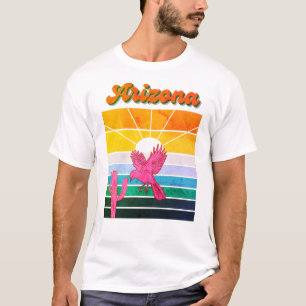 80's Vintage Arizona Sunset, Retro Colour, Cactus T-Shirt
