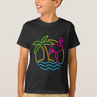 80s Vintage Miami Retro Neon Nk Flamingo