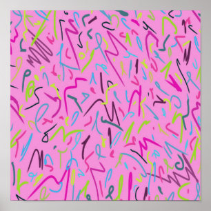 80s Vintage Print in Pink