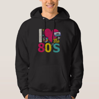 80s Vintage  Retro 1980s Men Women Party Clothes Hoodie