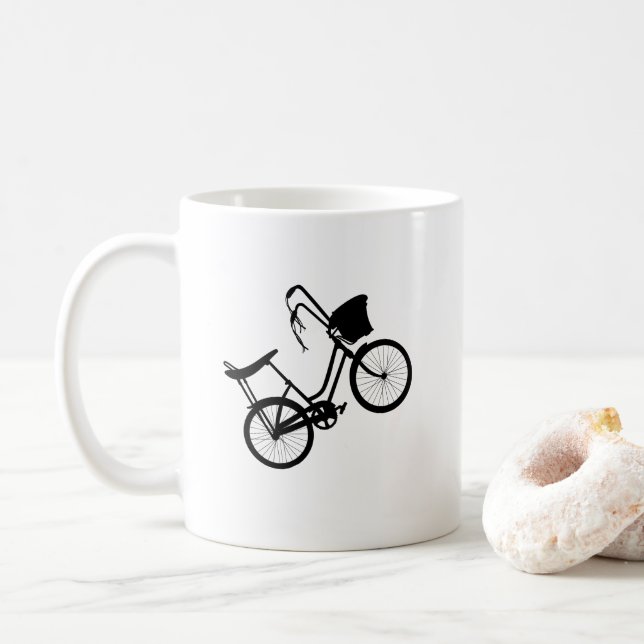 80's Wheelie (Black) Coffee Mug (With Donut)