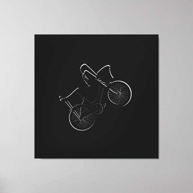 80's Wheelie Canvas Print (Front)