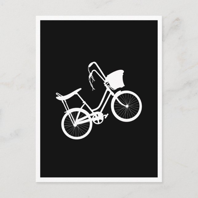 80's Wheelie (White) Folded Greeting Card (Front)