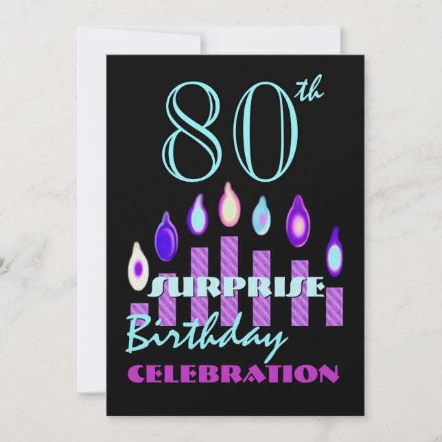 80th - 89th SURPRISE Birthday Party Invitation (Front)