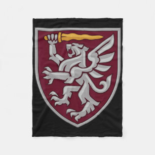 80th Air Ault Brigade (ukraine) Ukrainian Military Fleece Blanket