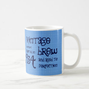 80th Birthday 1934 Vintage Brew or Any Year V80B Coffee Mug