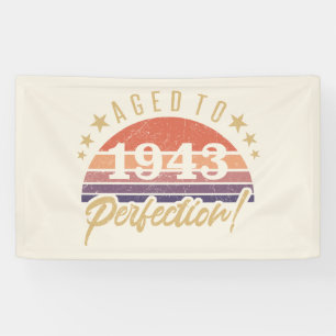 80th Birthday 1943 Aged To Perfection Banner