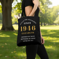 80th Birthday 1946 Black Gold For Her Personalized