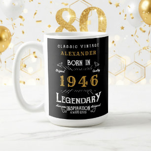 80th Birthday 1946 Legendary Retro Coffee Mug