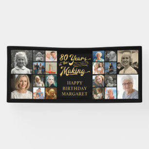 80th Birthday 20 Photos 80 Years in the Making Banner