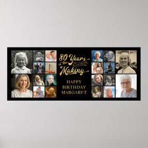 80th Birthday 20 Photos 80 Years in the Making Poster