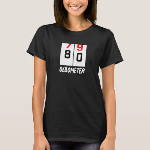 80th Birthday 79 80 Oldometer Birthday Party T-Shirt