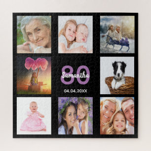 80th birthday 80 photo collage black woman jigsaw puzzle