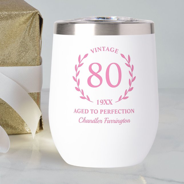 80th Birthday Aged to Perfection Custom Name Year (Creator Uploaded)