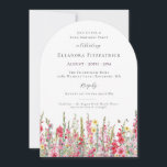 80th Birthday August Birth Month Flower Gladiolus Invitation<br><div class="desc">Perfect invitation for an August birthday party. Pink gladiolus is the birth flower for that month. It forms a pretty watercolor bottom border on this arched shape invitation</div>