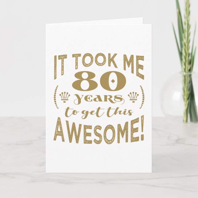 80th Birthday Awesome Card (Front)