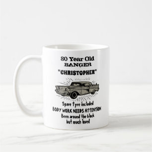 80th Birthday Banger Love Vintage Car Retro Coffee Mug