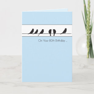 80th Birthday Birds Chorus Card