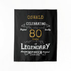 80th Birthday Black Gold Legendary Photo Backdrop