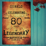80th Birthday Black Gold  Legendary Vintage Jigsaw Puzzle<br><div class="desc">A personalised elegant 80th birthday vintage puzzle that is easy to customise but hard to complete for that special birthday party occasion.</div>
