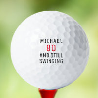 80th Birthday Black Script Personalised Name