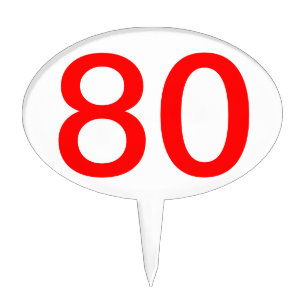 80th Birthday cake topper   Customisable pick
