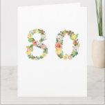 80th Birthday Card<br><div class="desc">Beautiful floral theme 80th Birthday card.</div>