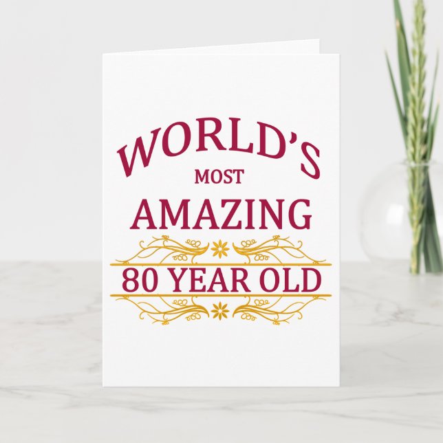 80th. Birthday Card (Front)