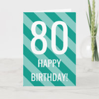 80th Birthday card for 80 years old men or women