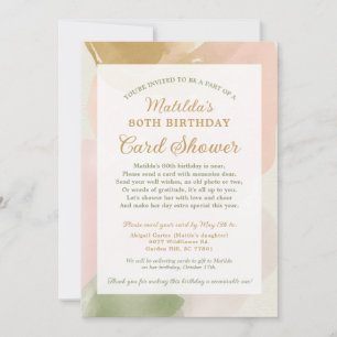 80th Birthday Card Shower by Mail Photo Invitation