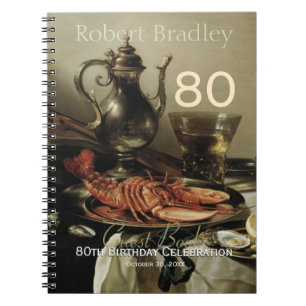 80th Birthday Celebration Customisable Guest Book
