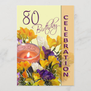 80th Birthday Celebration party invitation